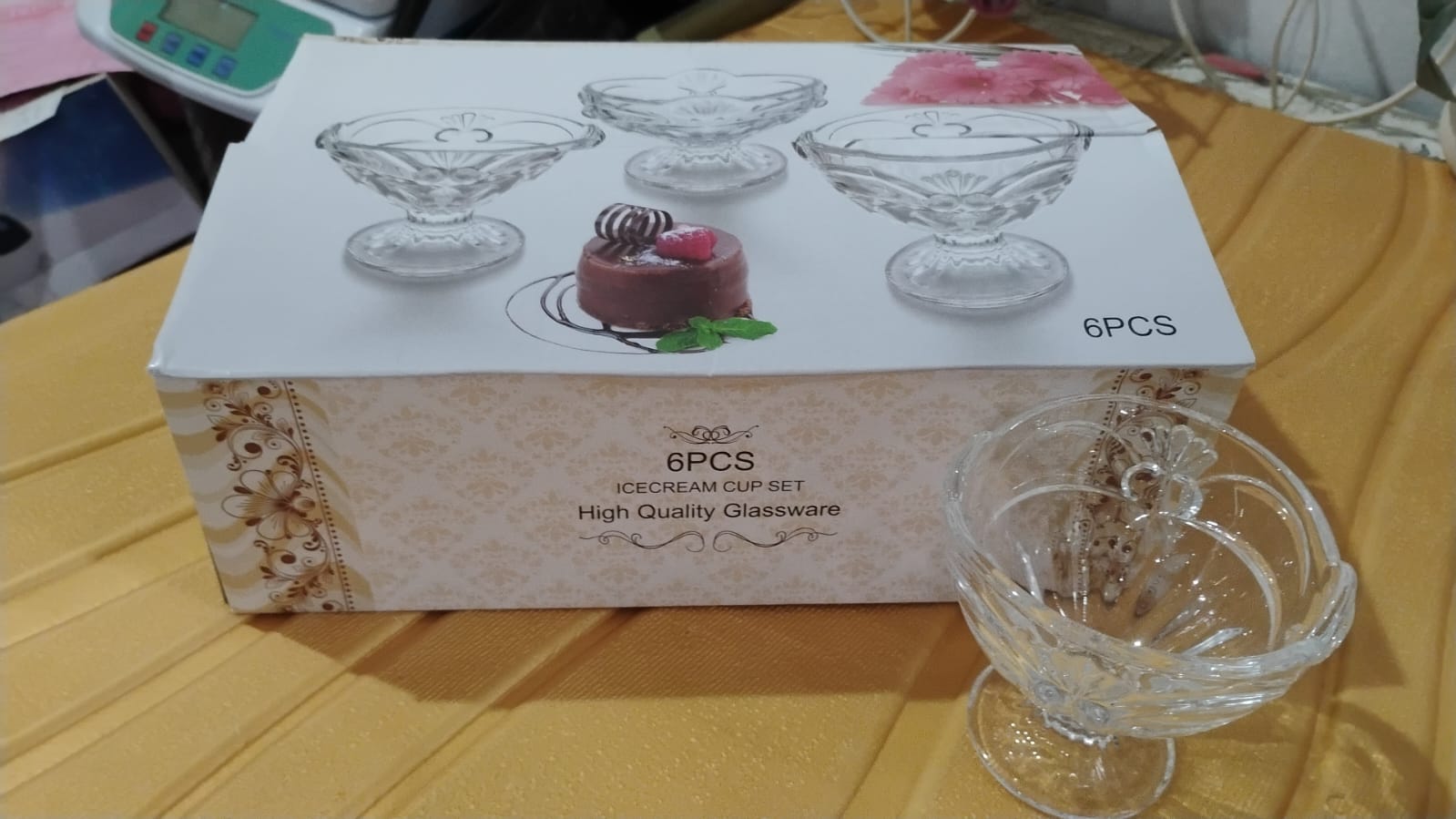 Glass Ice-Cream Cup Set, Home & Kitchen Serving or Dessert Cup (6 Pcs Set) Glass Ice-Cream Cup Set, Home & Kitchen Serving or Dessert Cup (6 Pcs Set)